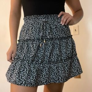 Free People Ruffled Flower Skirt